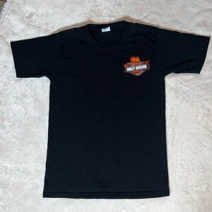 Harley-Davidson Ensenada Baja Mexico Men’s Motorcycle Flame Black Tee SZ Small